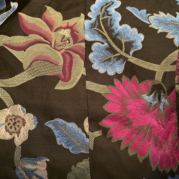 Citron Silk Floral Brocade Jacket - Picture 9 of 10